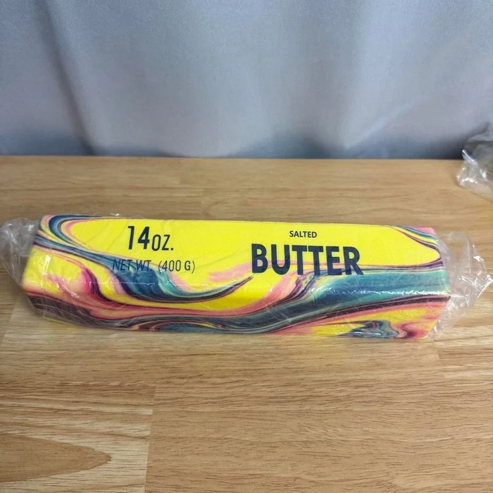 Rainbow Tie-Dye Butter Squishy 14 oz Slow Rising Jumbo Stress Toy NEW